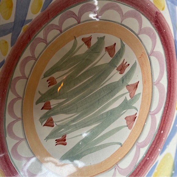 Vintage MacKenzie Childs RETIRED Ruffled Pedestal Bowl Compote-Aalsmeer - Picture 4 of 8